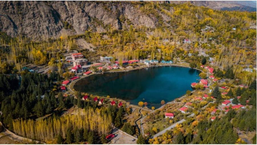 Lower Kachura Lake, also known as Shangrila Lake, located near Skardu in the Gilgit-Baltistan region of Pakistan